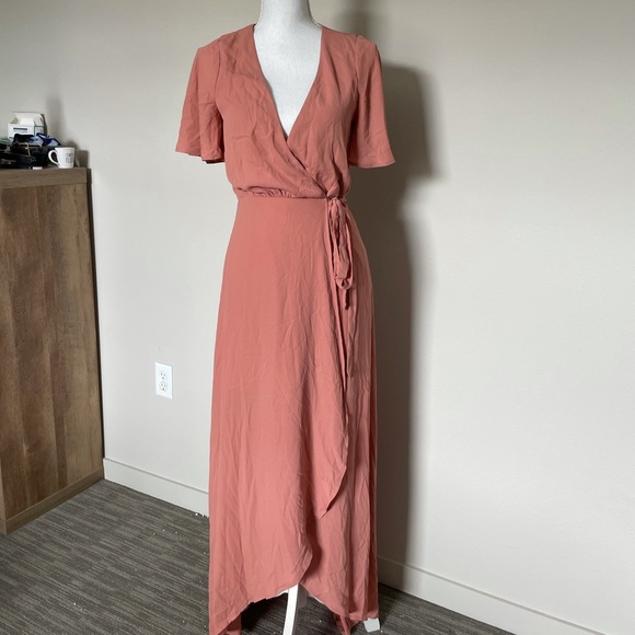Show me your mumu Sophia Wrap Dress S rustic mauve - Picture 5 of 15